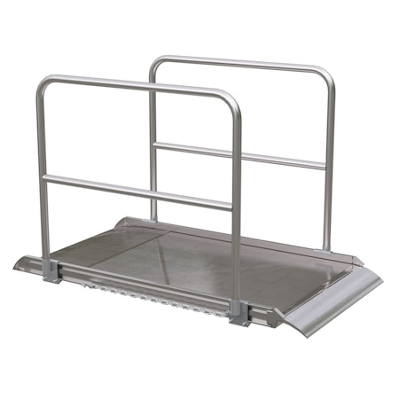 Vestil Alum. Walk Ramp w/Rail Overlap, 72 x 38" AWR-38-6A-HR